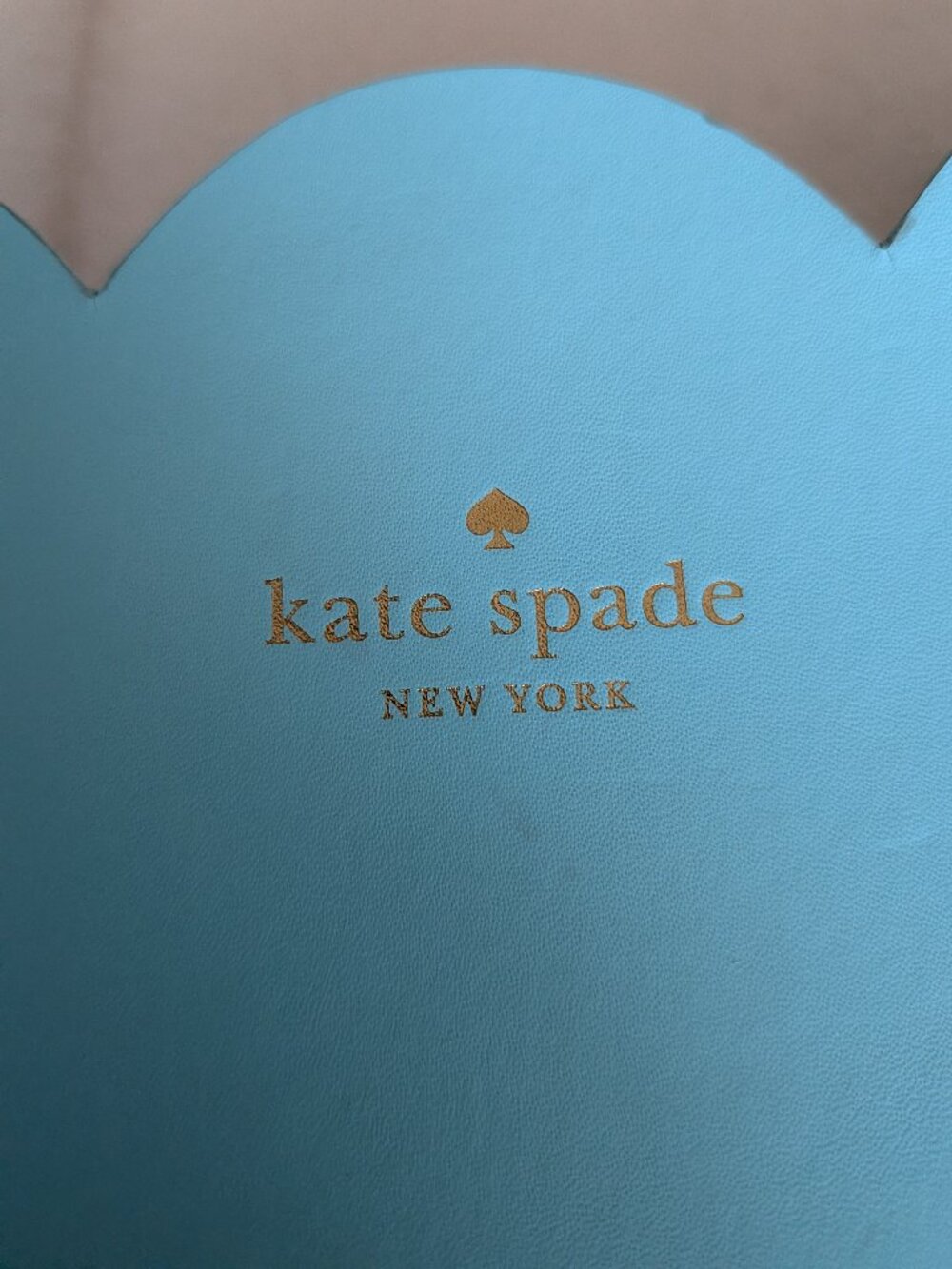 Kate Spade Scalloped Blue Leather Tote (Excellent Condition)